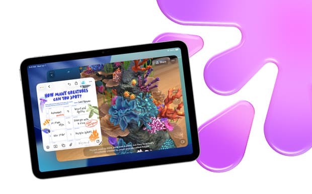 iPad showing Freeform design board