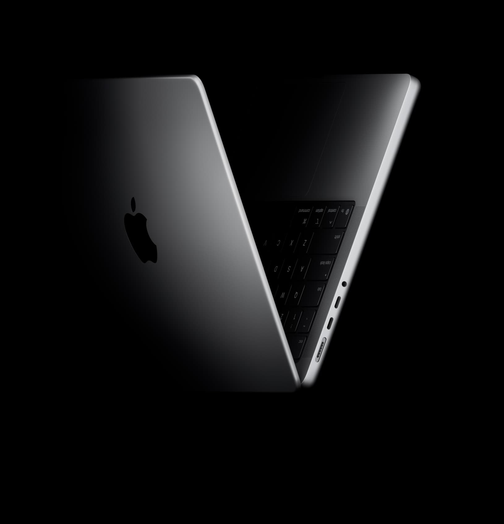 MacBook Pro forming M5 chip shape